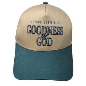 Jenessa Wait 5 Panel Beige Green One Size Goodness of God Religious Faith Hat